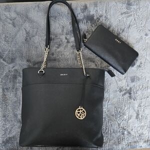 DKNY Black Tote with Wallet